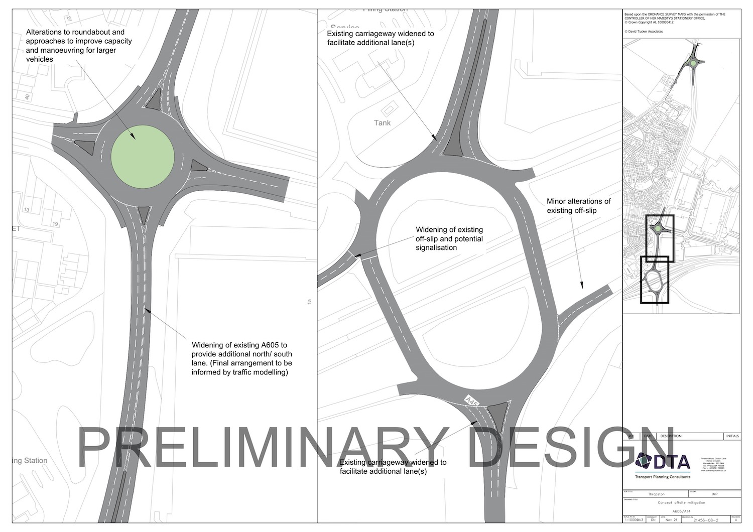 Potential improvements to junction 13 and the A605 / Huntingdon Road roundabout